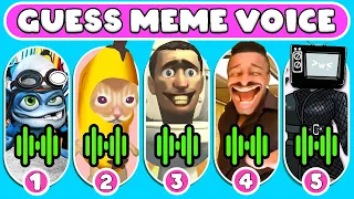 Guess The Meme By Voice 🎙🎙🎙Skibidi Toilet, Mr Beast, TV Man, Happy Cat, Skibidi Dom Dom Yes Yes