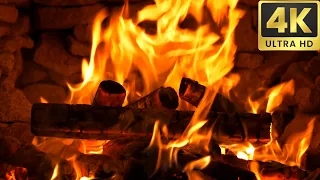 Burning Firewood: Ambient Sounds for Deep Sleep - Sound Brings A Good Sleep - Video 4K HD