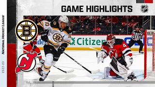 Bruins @ Devils 10/3 | NHL Highlights 2022