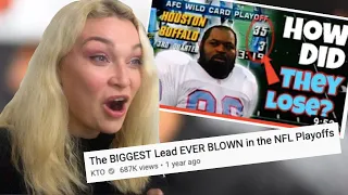New Zealand Girl Reacts to "The BIGGEST LEAD EVER BLOWN in the NFL Playoffs"!!!!