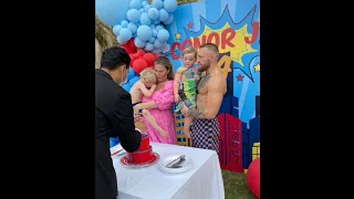 CONOR MCGREGOR CELEBRATING 4TH BIRTHDAY OF CONOR JR