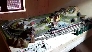 Spur N Schluchsee Fahrvideo Analog mit 6 Loks und selbst erstellten Fahr & Steuerpult