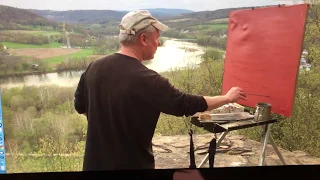 Susquehanna Plein Air- AN oil painting  From Table Rock in Laceyville, PA