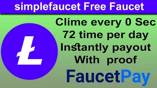 simplefaucet LTC dally clime 75 time every 0 minutes earn 0 001 Litecoin dally