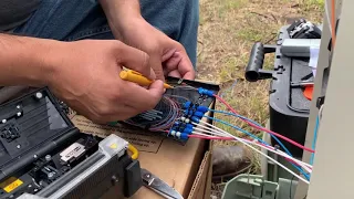 Splicing a fiber drop