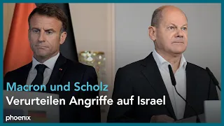 Olaf Scholz und Emmanuel Macron nach deutsch-französischen Regierungskonsultationen