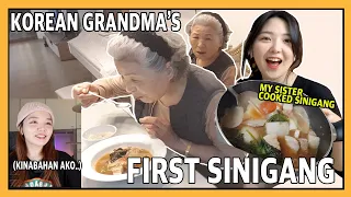 MY KOREAN GRANDMA'S REACTION TO SINIGANG (HOW KOREANS COOK SINIGANG IN KOREA) // DASURI CHOI