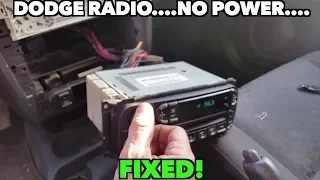 Dodge Neon radio NO power Issue....Fixed!