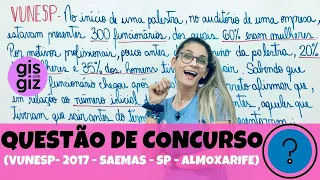 Questão de CONCURSO | Problema de PORCENTAGEM | Explicação detalhada Prof. Gis/