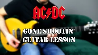 How To Play: Gone Shootin' - By AC/DC - On Guitar ||Riff Lesson||