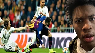 AMERICAN REACTS TO Lionel Messi Destroying Great Players - Marcelo, Ramos, Nesta, Vidić...