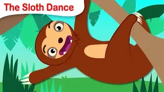 Learn the Sloth Dance | Sleepy Jungle Animal | Twist, Shake and Jump! | by Little Angel