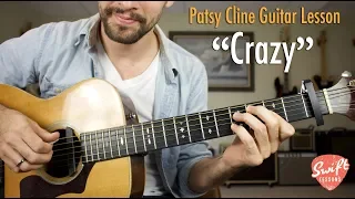 How to Play "Crazy" on Guitar - Patsy Cline, Willie Nelson Tutorial