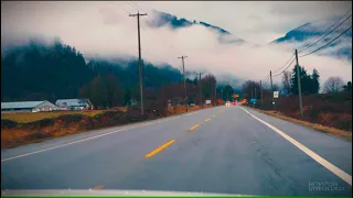 Driving Through Atmospheric River in Pacific North West