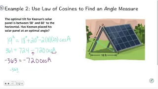 Geometry 8-4: Law of Cosines
