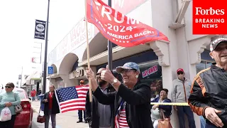 Trump Supporters Gather In Eagle Pass, Texas, As Ex-President Visits The Border