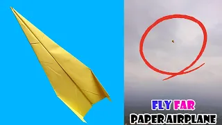 How to Make an Easy Paper Airplane in 1 Minute! (60 Seconds) — Flies 100+ Feet!