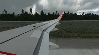 SWISS A320 NEO scenic takeoff in Zurich with thunderstorm (MSFS2020)