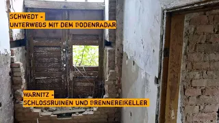 Mit dem Bodenradar im Schwedt - Schlossruinen in Warnitz