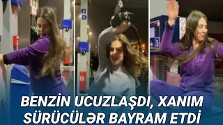 Benzin ucuzlaşdı, xanım sürücülər bayram etdi