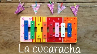 Canciones con XILÓFONO: la CUCARACHA | CANCIONES INFANTILES fáciles de aprender