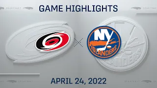 NHL Highlights | Islanders vs. Hurricanes - Apr 24, 2022