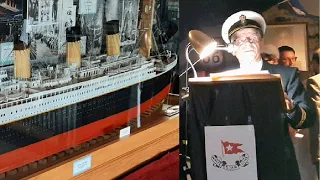 Ray Johnson unveils his massive model of The Titanic