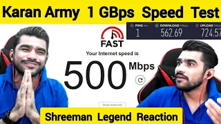 1 GBPS Internet Speed Test Reaction By Shreeman Legend | Speed Test