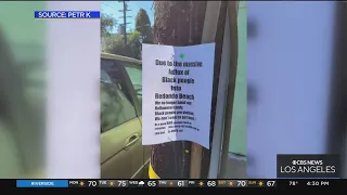 Redondo Beach residents discover racist flyer posted in neighborhood