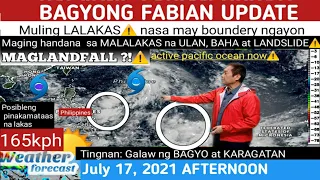 WEATHER UPDATE TODAY July 17, 2021p.m|PAGASA WEATHER FORECAST |LPA BAGYO |GMA WEATHER| FABIANph