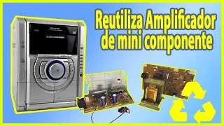 Reutilizar modulos amplificador y fuente de un mini componente de sonido