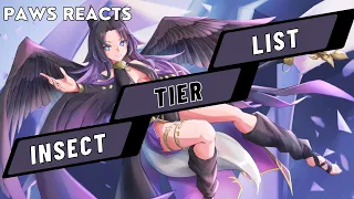 Paws Reacts to The Insect Tier List by TierZoo