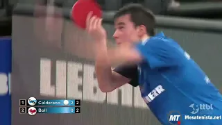 Hugo Calderano vs Timo Boll   Bundesliga 2014 2015