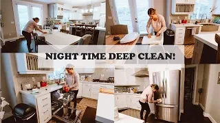 NIGHT TIME DEEP CLEAN!//RAINY SPRING NIGHT CLEAN WITH ME//CLEANING MOTIVATION!