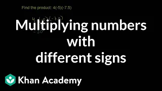 Multiplying numbers with different signs | Pre-Algebra | Khan Academy