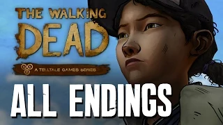 The Walking Dead Season 2 Episode 5 ALL ENDINGS - ALONE, JANE, KENNY, WELLINGTON