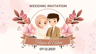 Template undangan pernikahan digital gratis Powerpoint | Wedding invitation Digital PART70