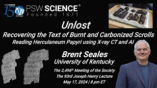 LIVE! PSW 2496 Unlost – Recovering the Text of Burnt and Carbonized Scrolls
