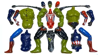 AVENGERS TOYS ASSEMBLE CAPTAIN AMERICA, SPIDER-MAN, SIREN HEAD, HULK SMASH SUPERHERO