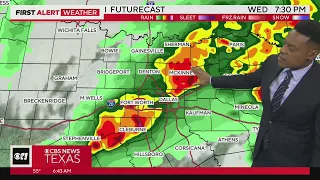 Severe weather threat continues throughout Wednesday for North Texas