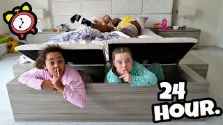 I SPENT THE NIGHT IN MY PARENTS BEDROOM!! 24 Hour Challenge