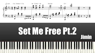 Jimin (지민) of BTS - Set Me Free Pt. 2 | Piano Tutorial | Sheet Music (피아노 악보)