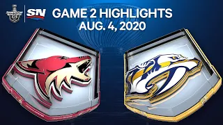 NHL Highlights | Coyotes vs. Predators, Game 2 – Aug. 4, 2020