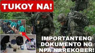 Yari na! kilala na kayo! Importanteng Dokumento ng teroristang NPA nakuha ng mga SUNDALO!