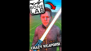 CRAZY BONELAB WEAPONS! // Rocket launcher, chainsaw and LIGHTSABERS in BONELAB?!