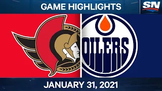 NHL Game Highlights | Senators vs. Oilers - Jan. 31, 2021