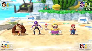 Mario Party Superstars #537 Yoshi's Tropical Island Mario vs Donkey Kong vs Wario vs Waluigi