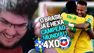 CASIMIRO REAGE: BRASIL 4X0 CHILE PELAS ELIMINATÓRIAS DA COPA 2022 | Cortes do Casimito