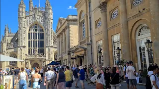 Walking in BATH, Somerset, England | Bath City centre Walking Tour 4K60