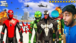 SPIDERMAN vs RHINO,VENOM,MYSTERIO in GTA 5 | Epic Super Battle | Gta 5 tamil | Spiderman No Way Home